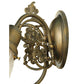 Meyda Lighting Revival 15" 3-Light Antique Brass Gas & Electric Wall Sconce With Clear Shade Glass