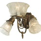 Meyda Lighting Revival 15" 3-Light Antique Brass Gas & Electric Wall Sconce With Clear Shade Glass