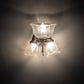 Meyda Lighting Revival 15" 3-Light Antique Pewter Gas & Electric Wall Sconce With Clear Textured Shade Glass