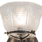 Meyda Lighting Revival 15" 3-Light Antique Pewter Gas & Electric Wall Sconce With Clear Textured Shade Glass