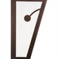 Meyda Lighting Revival 16" 2-Light Mahogany Bronze Deco Wall Sconce With Whitte Shade Glass