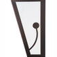 Meyda Lighting Revival 16" 2-Light Mahogany Bronze Deco Wall Sconce With Whitte Shade Glass