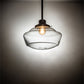Meyda Lighting Revival 16" Craftsman Brown Schoolhouse Pendant Light With Clear Traditional Globe Shade Glass