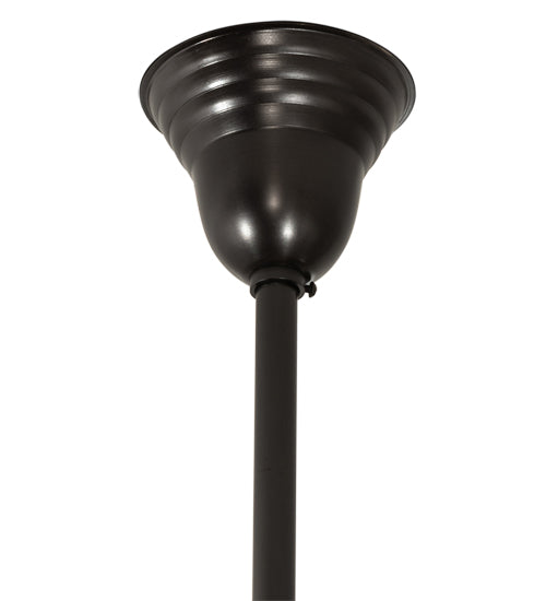 Meyda Lighting Revival 16" Craftsman Brown Schoolhouse Pendant Light With Clear Traditional Globe Shade Glass