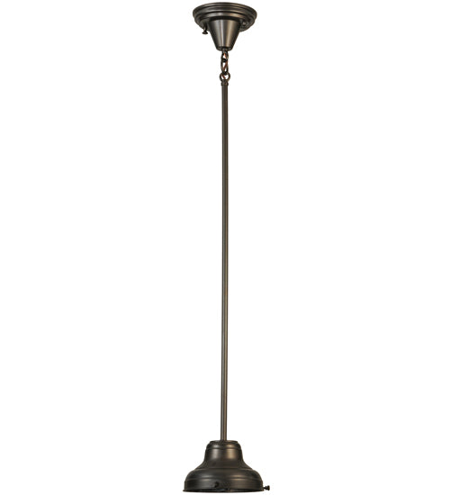 Meyda Lighting Revival 16" Craftsman Brown Schoolhouse Pendant Light With White Opal Shade Glass