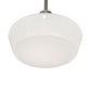 Meyda Lighting Revival 16" Nickel Schoohouse Pendant Light With White Opal Shade Glass