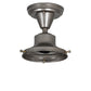 Meyda Lighting Revival 16" Nickel Schoolhouse Semi-flush Mount Light With White Opal Traditional Globe Shade Glass
