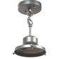 Meyda Lighting Revival 16" Pewter Schoolhouse Pendant Light With White Opal Shade Glass