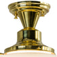 Meyda Lighting Revival 16" Polished Brass Schoolhouse Flush Mount Light With White Traditional Globe Shade Glass