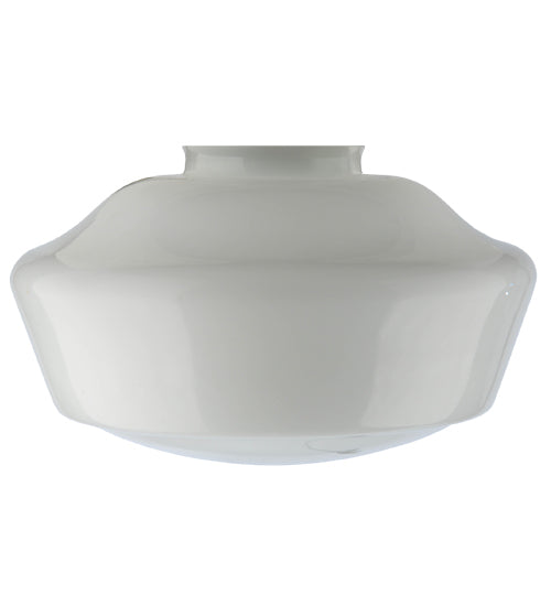 Meyda Lighting Revival 16" Schoolhouse Traditional White Opal Globe Shade Glass