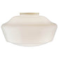 Meyda Lighting Revival 16" Schoolhouse Traditional White Opal Globe Shade Glass