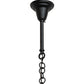 Meyda Lighting Revival 16" Textured Black Schoolhouse Traditional Pendant Light With White Opal Globe Shade Glass