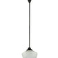 Meyda Lighting Revival 16"W x 72"H Textured Black Schoolhouse Pendant Light With White Opal Shade Glass