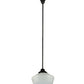 Meyda Lighting Revival 16"W x 72"H Textured Black Schoolhouse Pendant Light With White Opal Shade Glass
