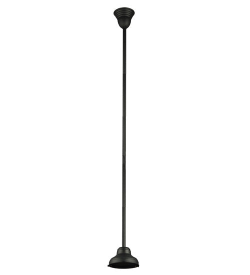 Meyda Lighting Revival 16"W x 72"H Textured Black Schoolhouse Pendant Light With White Opal Shade Glass