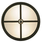 Meyda Lighting Revival 17" Nickel Powder Coat Deco Cilindro Flush Mount Light With White Statuario Idalight Shade Glass