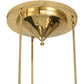 Meyda Lighting Revival 19" 3-Light Polished Brass Wreath & Garland Pendant Light With Clear Frosted Shade Glass