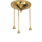 Meyda Lighting Revival 19" 3-Light Polished Brass Wreath & Garland Pendant Light With Clear Frosted Shade Glass