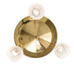 Meyda Lighting Revival 19" 3-Light Polished Brass Wreath & Garland Pendant Light With Clear Frosted Shade Glass