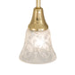 Meyda Lighting Revival 19" 3-Light Polished Brass Wreath & Garland Pendant Light With Clear Frosted Shade Glass
