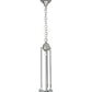 Meyda Lighting Revival 20" 3-Light Brushed Nickel Inverted Pendant Light With Frosted Clear Deco Ball Shade Glass