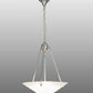Meyda Lighting Revival 20" 3-Light Brushed Nickel Inverted Pendant Light With Frosted Clear Deco Ball Shade Glass