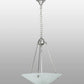 Meyda Lighting Revival 20" 3-Light Brushed Nickel Inverted Pendant Light With Frosted Clear Deco Ball Shade Glass