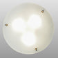 Meyda Lighting Revival 20" 3-Light Brushed Nickel Inverted Pendant Light With Frosted Clear Deco Ball Shade Glass
