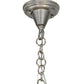 Meyda Lighting Revival 20" 3-Light Brushed Nickel Inverted Pendant Light With Frosted Clear Deco Ball Shade Glass