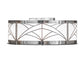 Meyda Lighting Revival 22" 4-Light Polished Aluminum Deco Cilindro Flush Mount Light With White Statuario Idalight Shade