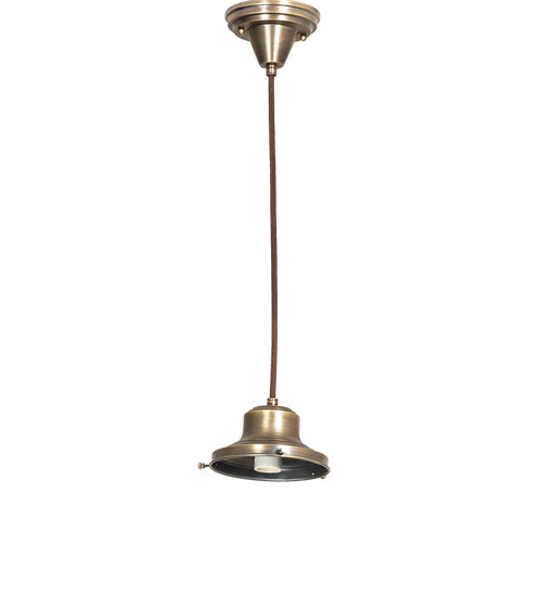 Meyda Lighting Revival 227178 16" Antique Brass Schoolhouse Pendant Light With White Opal Shade Glass
