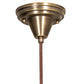Meyda Lighting Revival 227178 16" Antique Brass Schoolhouse Pendant Light With White Opal Shade Glass