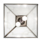 Meyda Lighting Revival 23" 2-Light Nickel Deco Pendant Light With White Art Shade Glass
