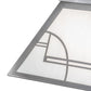 Meyda Lighting Revival 23" 2-Light Nickel Deco Pendant Light With White Art Shade Glass