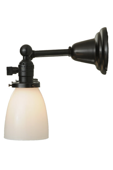 Meyda Lighting Revival 24" 3-Light Craftsman Brown Chelsea Paddle Socket Wall Sconce With White Shade Glass