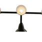 Meyda Lighting Revival 24" 3-Light Craftsman Brown Chelsea Paddle Socket Wall Sconce With White Shade Glass