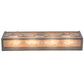 Meyda Lighting Revival 24" 4-Light Nickel Deco Vanity Light With Silver Mica Shade Glass