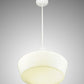Meyda Lighting Revival 245727 16" White Schoolhouse Pendant Light With White Opal Traditional Globe Shade Glass