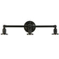 Meyda Lighting Revival 25" 3-Light Craftsman Brown Gas & Electric Vanity Light With White Shade Glass