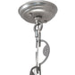 Meyda Lighting Revival 25" 4-Light Nickel Deco Cilindro Inverted Pendant Light With Angelwing Idalight Shade