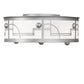 Meyda Lighting Revival 25" 4-Light Nickel Deco Flush Mount Light With Statuario Idalight Shade Glass