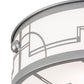 Meyda Lighting Revival 25" 4-Light Nickel Deco Flush Mount Light With Statuario Idalight Shade Glass