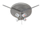 Meyda Lighting Revival 25" 4-Light Nickel Deco Flush Mount Light With Statuario Idalight Shade Glass