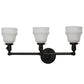 Meyda Lighting Revival 26" 3-Light Craftsman Brown Garland Vanity Light With White Shade Glass