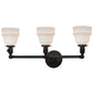 Meyda Lighting Revival 26" 3-Light Craftsman Brown Garland Vanity Light With White Shade Glass