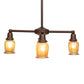 Meyda Lighting Revival 26" 4-Light Mahogany Bronze Oyster Bay Favrile Chandelier With Gold Iridescent Shade Glass