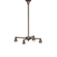 Meyda Lighting Revival 26" 4-Light Mahogany Bronze Oyster Bay Favrile Chandelier With Gold Iridescent Shade Glass