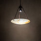 Meyda Lighting Revival 26" Mahogany Bronze Inverted Pendant Light With Beige Iridescent Deco Ball Shade Glass