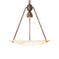 Meyda Lighting Revival 26" Mahogany Bronze Inverted Pendant Light With Beige Iridescent Deco Ball Shade Glass
