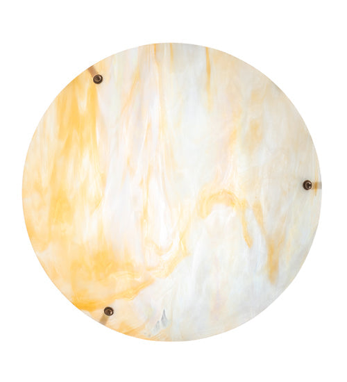 Meyda Lighting Revival 26" Mahogany Bronze Inverted Pendant Light With Beige Iridescent Deco Ball Shade Glass